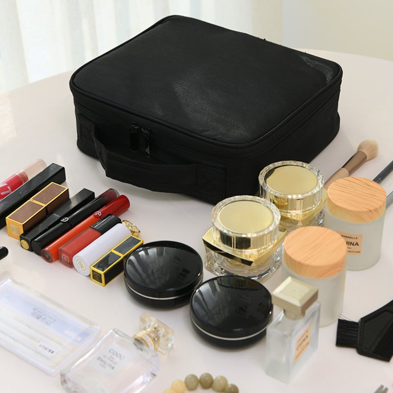 Selling Large-Capacity Travel Portable Cosmetic Bag Multi-Functional Cosmetic Case Removable Partition Cosmetic Case - Image 3